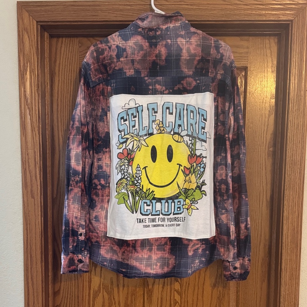 Tie-Dye repurposed Self Care Club Shirt